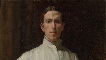 Self-portrait in white jacket , 1901-02 Hugh Ramsay