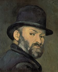 Self-portrait with bowler hat, 1885–6 by Paul Cézanne